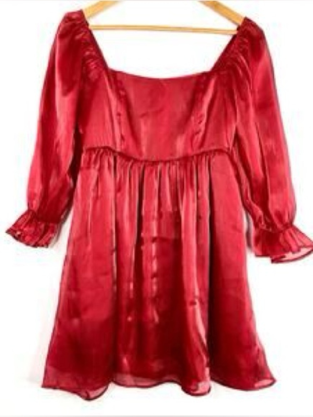 Red shiny Mini Dress Women